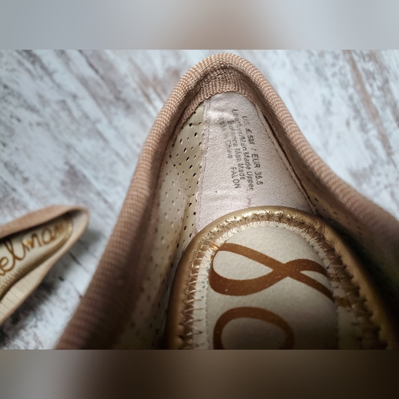 Sam Edelman Felicia Beige Suede Slip On Rounded Closed Toe 5.5 Ballet Flats - Picture 4 of 5